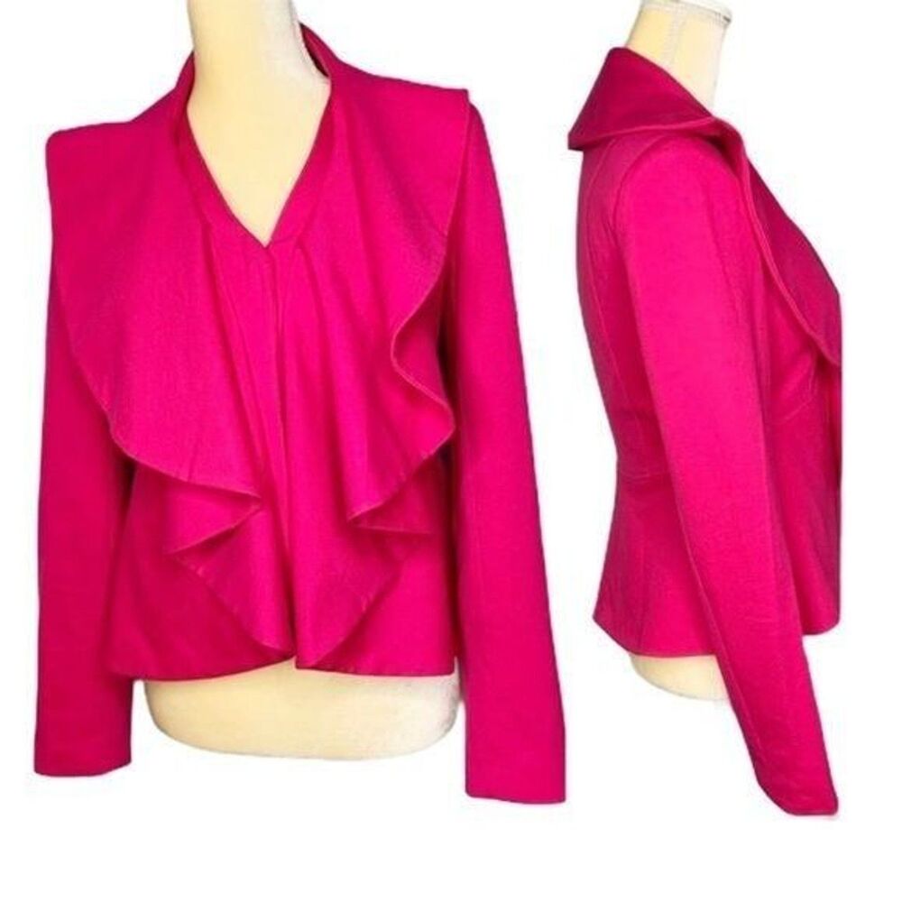 Inc International Concepts Draped Pink Small Women’s Jacket Blazer Zip Closure - Picture 5 of 13